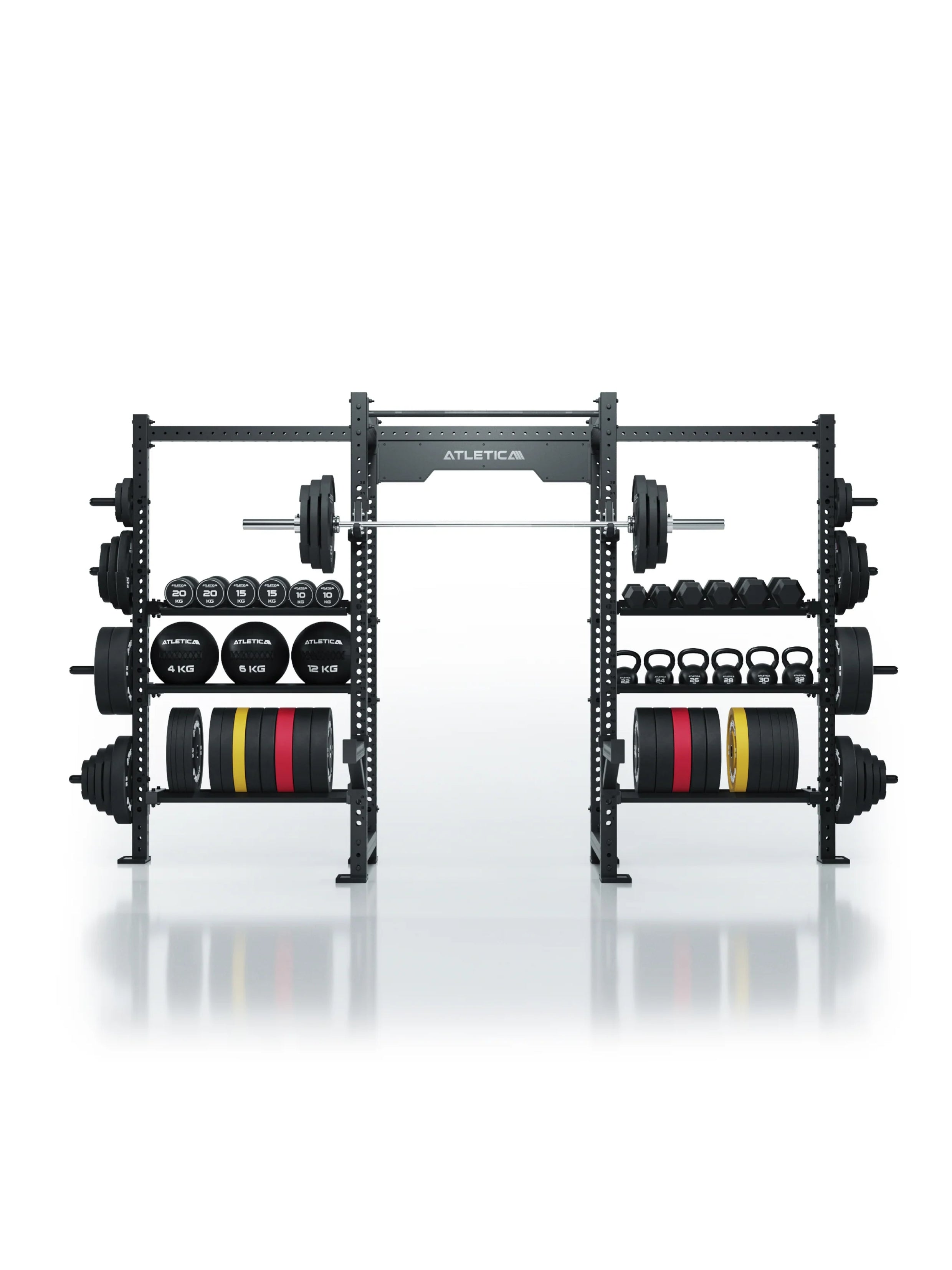 Ablage für Kettlebells: Zubehör für die R8 Serie, Einfache Montage am Squat Rack , Sorgt für Ordnung, Hohe Tragkraft
