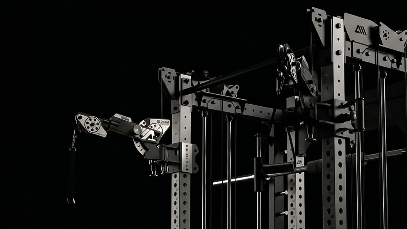 R8 EXO justerbara Arms på R8 Bradley EXO Power Rack