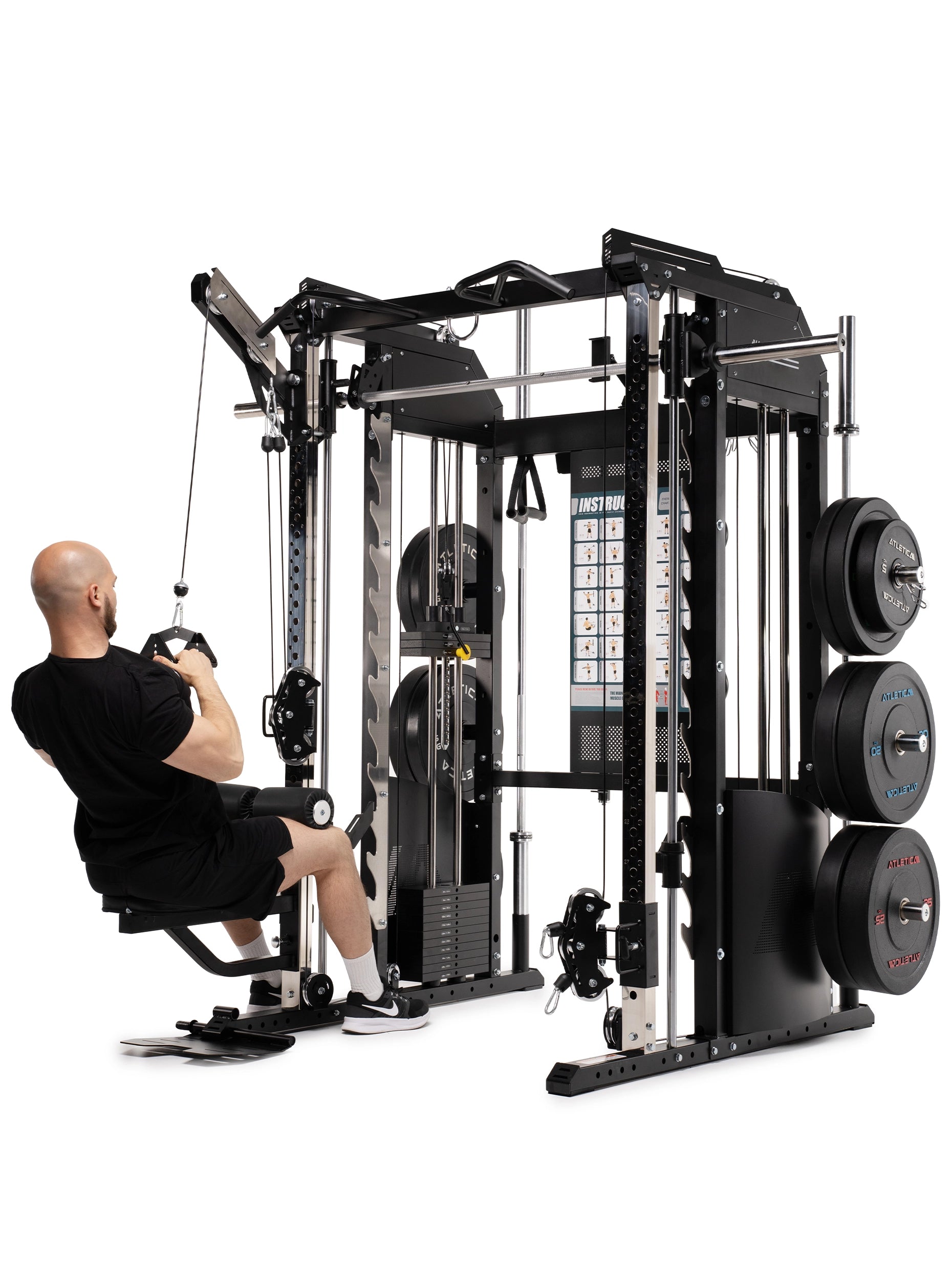 Fallout Kraftstation PRO beim Lat Pulldown mit Latzugstation und voller Zugbewegung