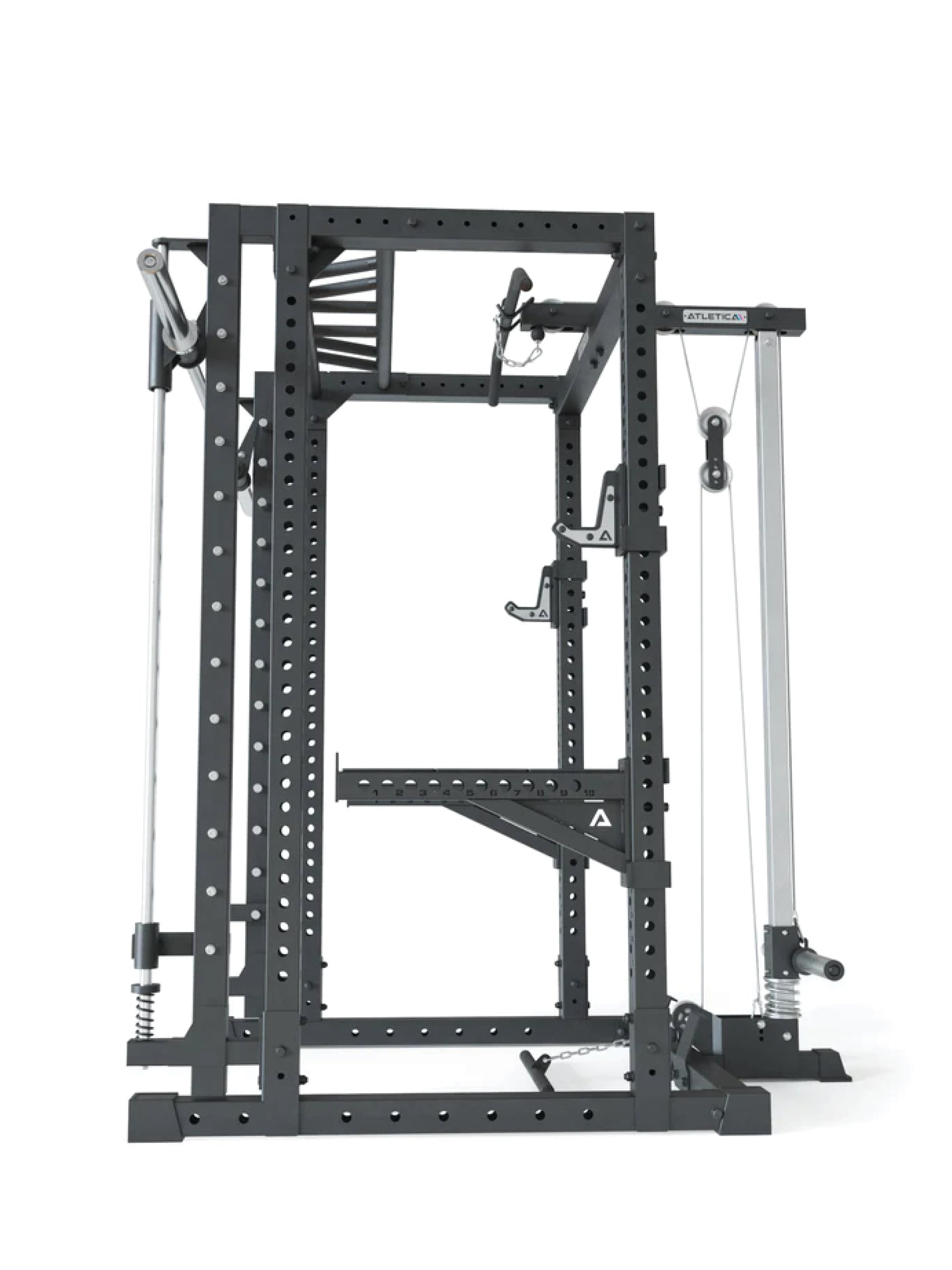 Power Rack R7-Forge: Latzug & Langhantel, 