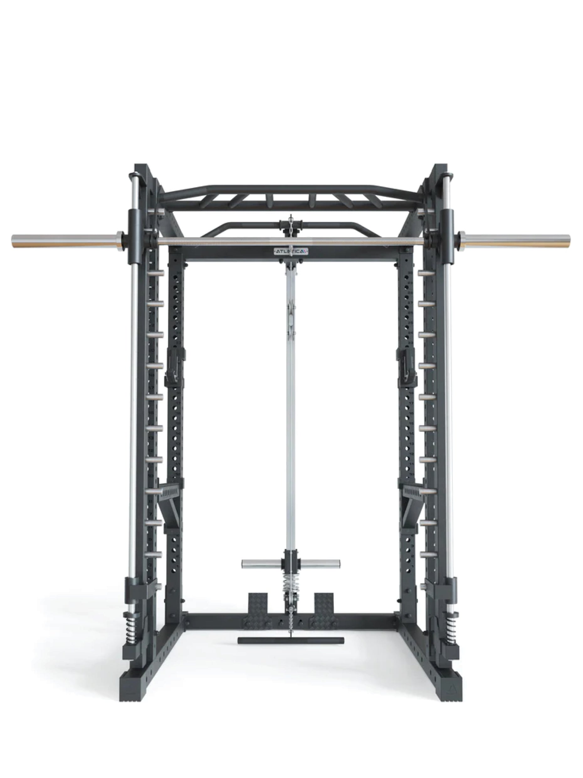 Power Rack R7-Forge: Latzug & Langhantel, 