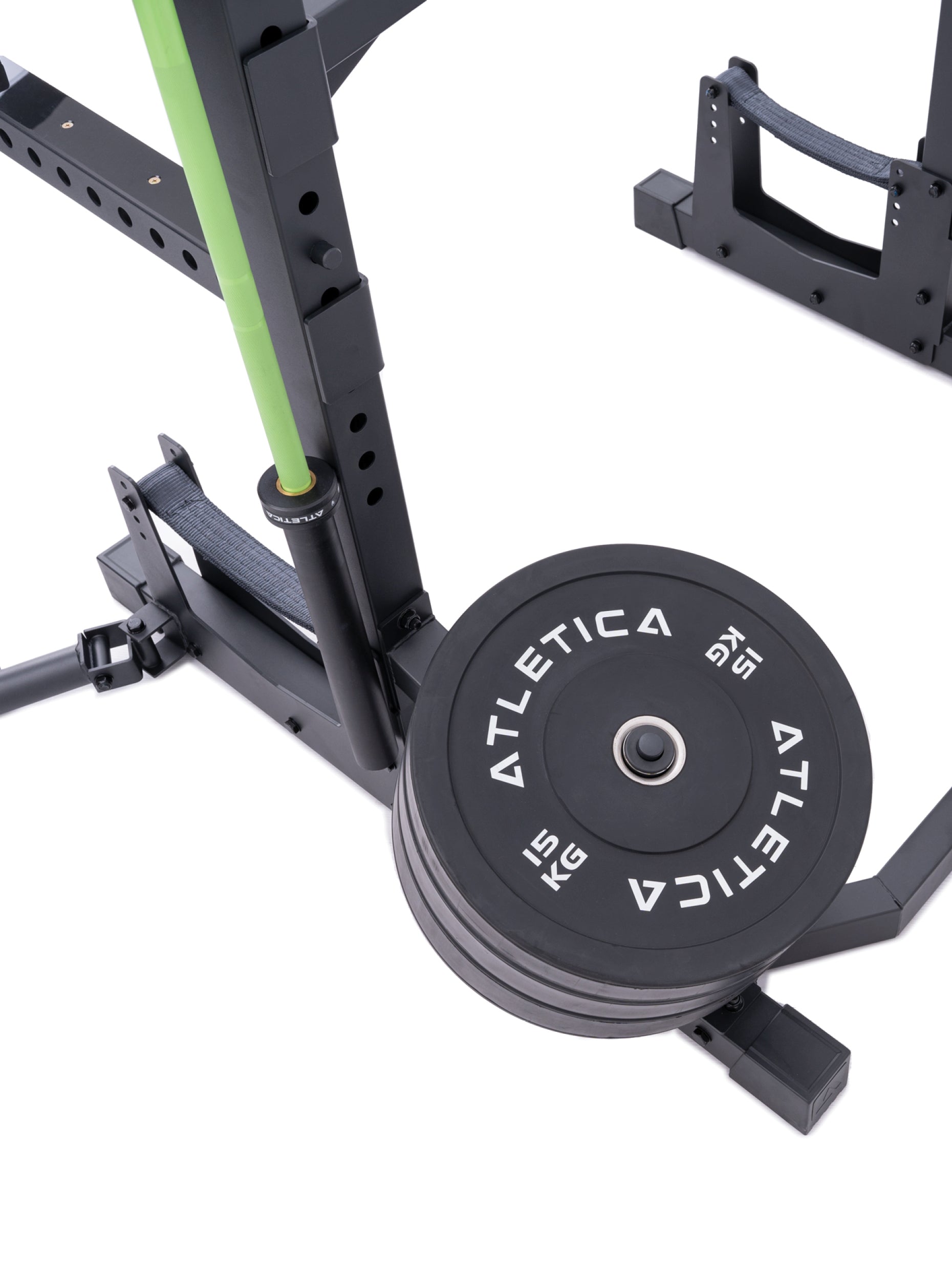 Power Rack Half Rack R7 Series: Deadlift Station, ATLETICA Bumper Plates