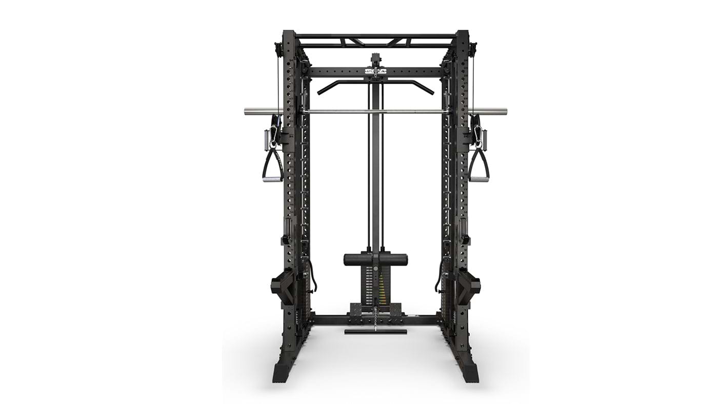 R7 EVO Fighter Power Rack med viktblock och latsdrag