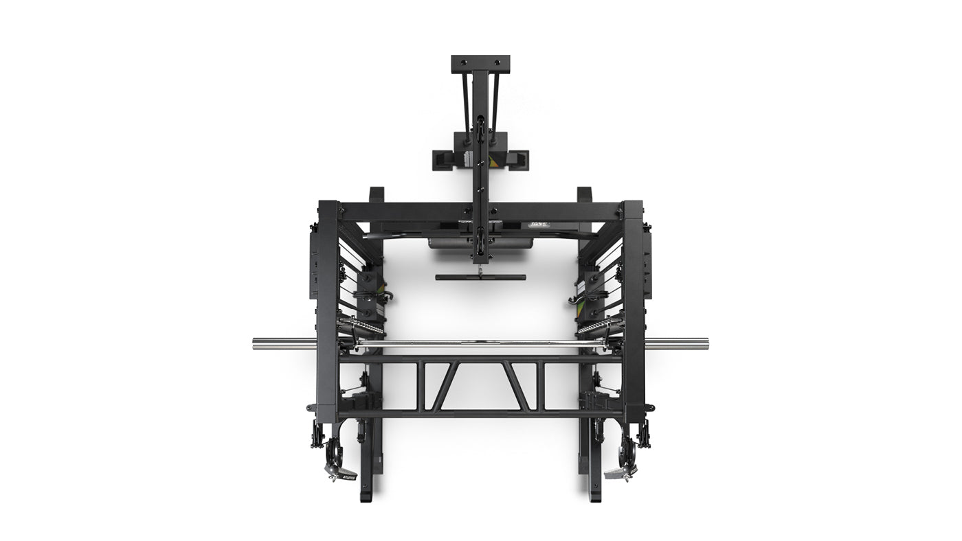 R7 EVO Fighter Power Rack – vy uppifrån av buren