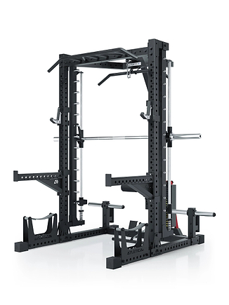 ATLETICA R7 Squat Rack mit Multipresse und 125kg Latzug Nemesis 70x70 Uprights R7 Serie #size_203-cm