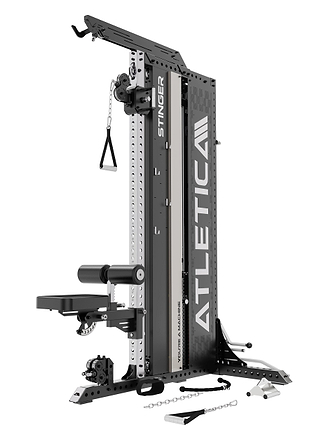 Atletica Stinger Functional Cable Tower mit Kabelzug, Polsterrolle, Griffen und kompaktem Rahmen
