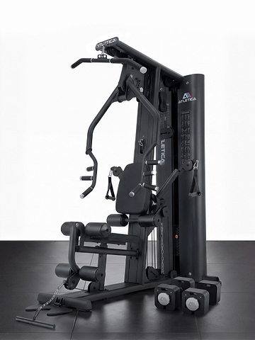 Atletica X-Tron Fullbody Set mit Quad Kurzhanteln 2x36 kg, All-in-One-Kraftstation und Solidprotect Bodenschutzmatten
