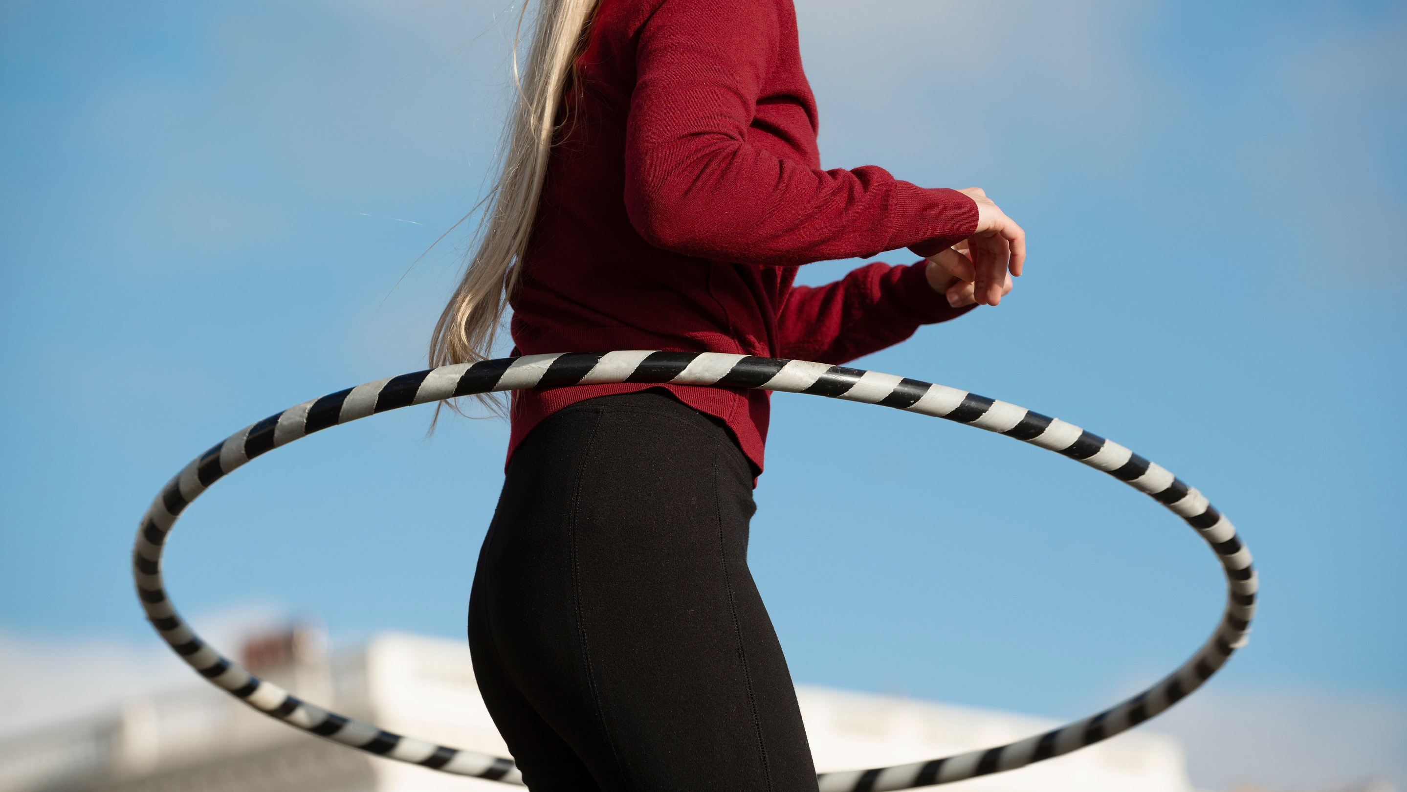 Training with hula hoops