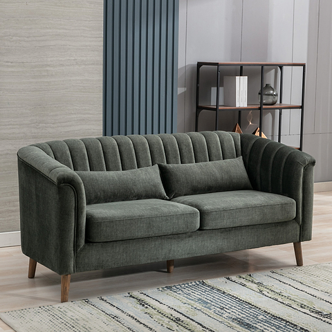 Lucille Velvet 3 Seater Sofa Moss from Roseland Furniture