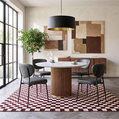 Milo Mango Round Fluted Dining Table