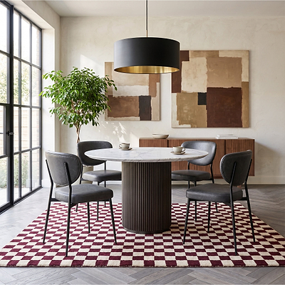 Milo Mango Round Fluted Dining Table