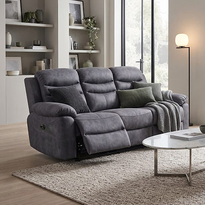 Conway Charcoal Power Reclining 3 Seater Sofa