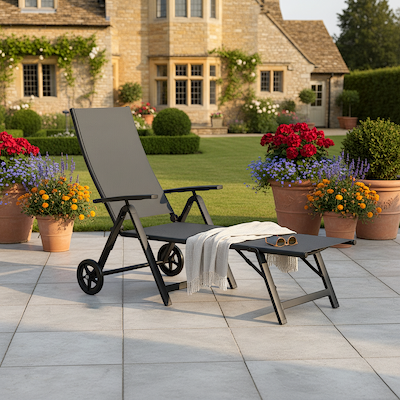 Sorrento Wheeled Sun Lounger