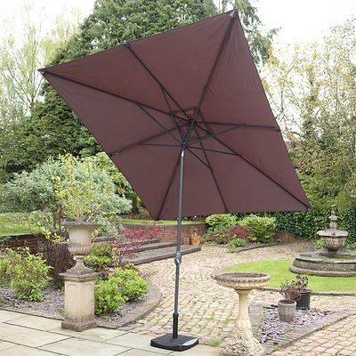 2.4 x 3m Rectangular Parasol Aluminium
