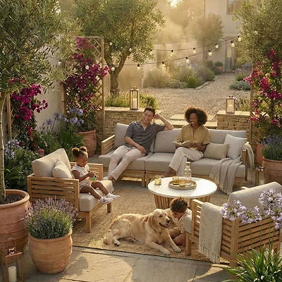Amira 5 Seater Lounging Set with Coffee Table
