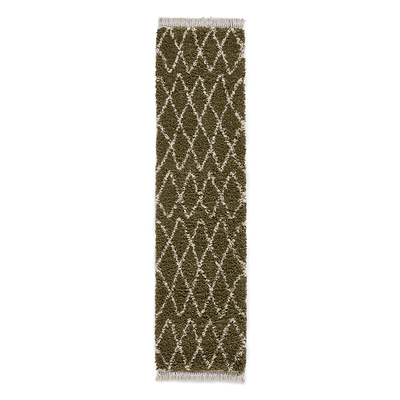 Edie Boho Diamond Shaggy Rug