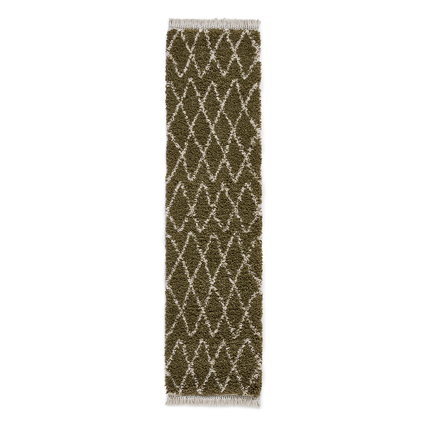 Edie Boho Diamond Shaggy Rug