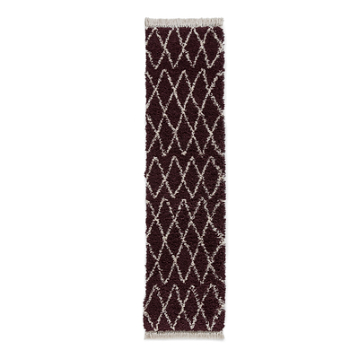 Edie Boho Diamond Shaggy Rug