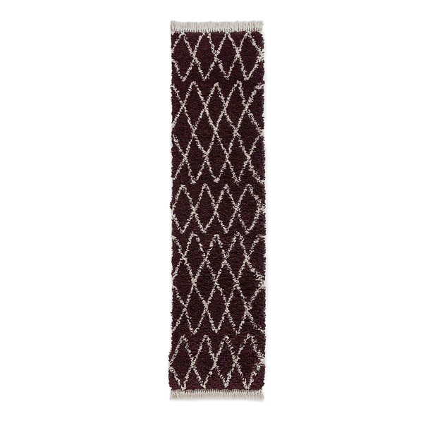 Edie Boho Diamond Shaggy Rug