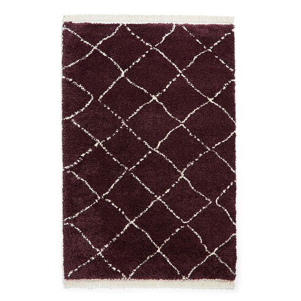Willow Shaggy Tasselled Diamond Rug