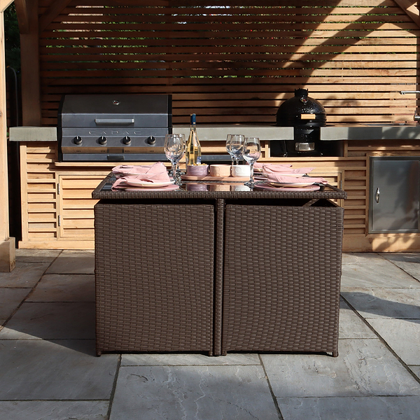 Cannes 10 Seater Rattan Cube Dining Set