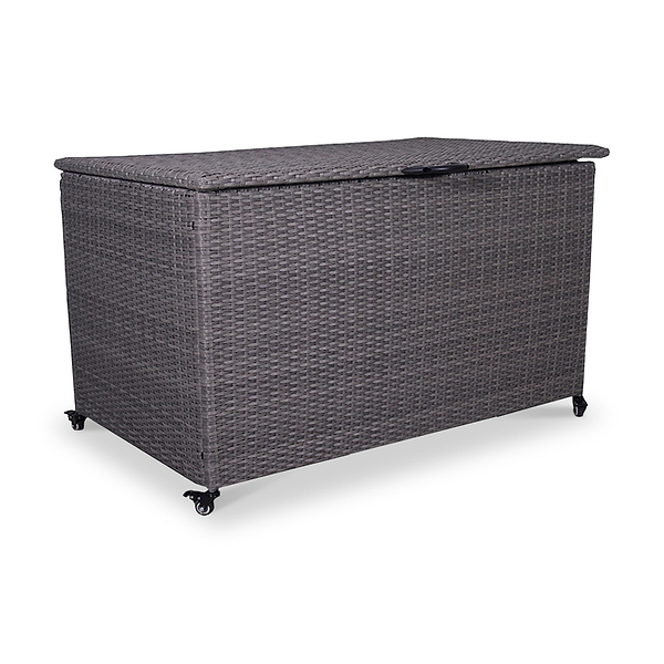 Charcoal Weave 826L Cushion Storage Box with Gas Lift