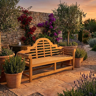Ciara 180cm 3 Seater Acacia Garden Bench