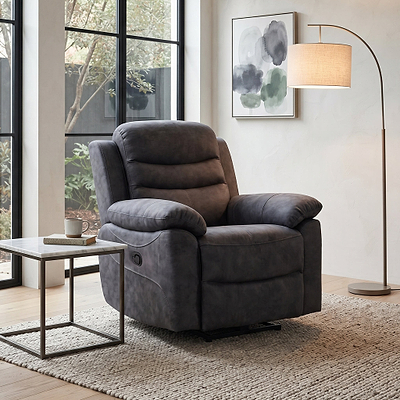 Conway Charcoal Reclining Armchair