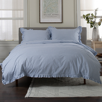 Gingham Frilled Duvet Set