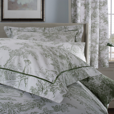 Toile De Jouy Oxford Pillowcase Pair