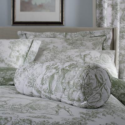 Toile De Jouy Bolster Cushion
