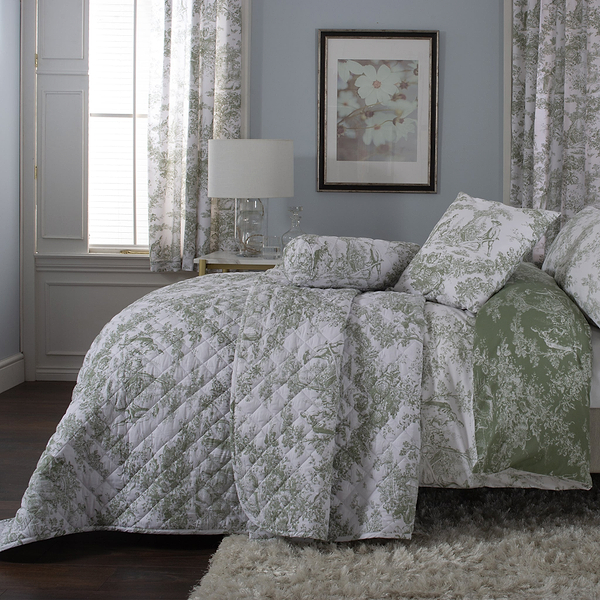 Toile de Jouy Bedspread