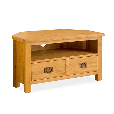Lanner Oak Corner TV Stand