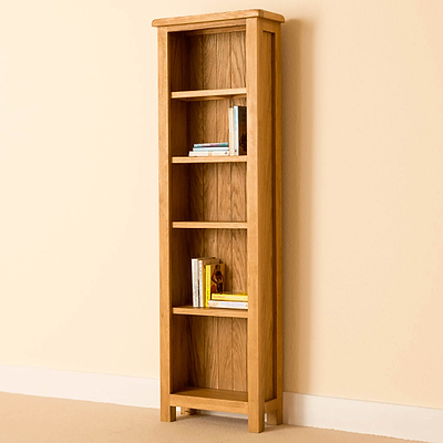 Lanner Oak Narrow Bookcase