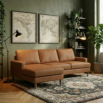 Max Faux Leather Corner Chaise Sofa