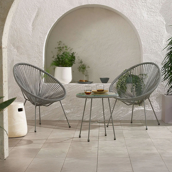 Monaco 2 Seat Egg Chair Bistro Set