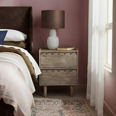 Marlow Light Stain Mango Bedside Table