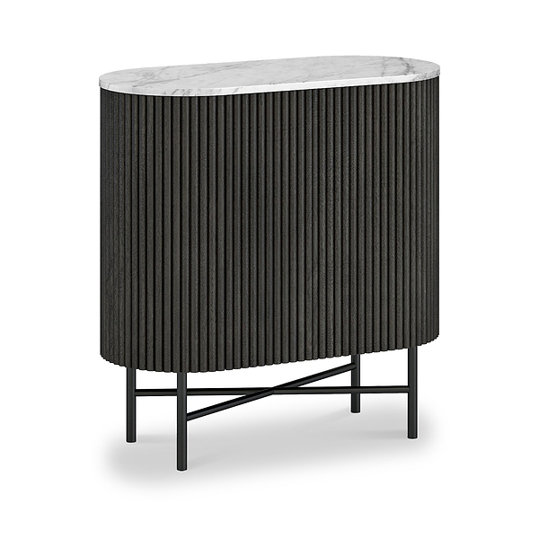 Milo Mango & Marble Fluted Mini Sideboard