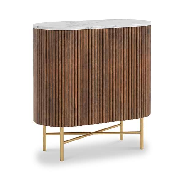 Milo Mango & Marble Fluted Mini Sideboard
