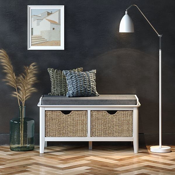 Chester White Storage Bench