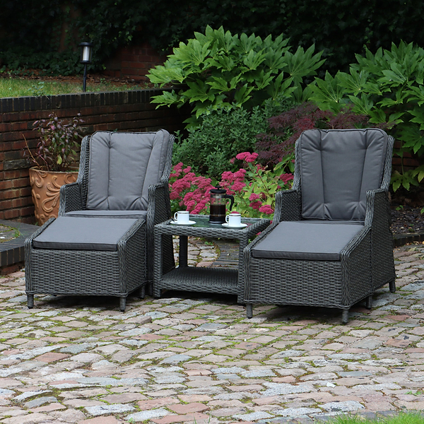 Paris 2 Seater High Back Recliner Comfort Companion Set