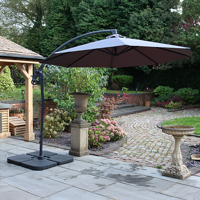 3m Deluxe Pedal Operated Cantilever Parasol
