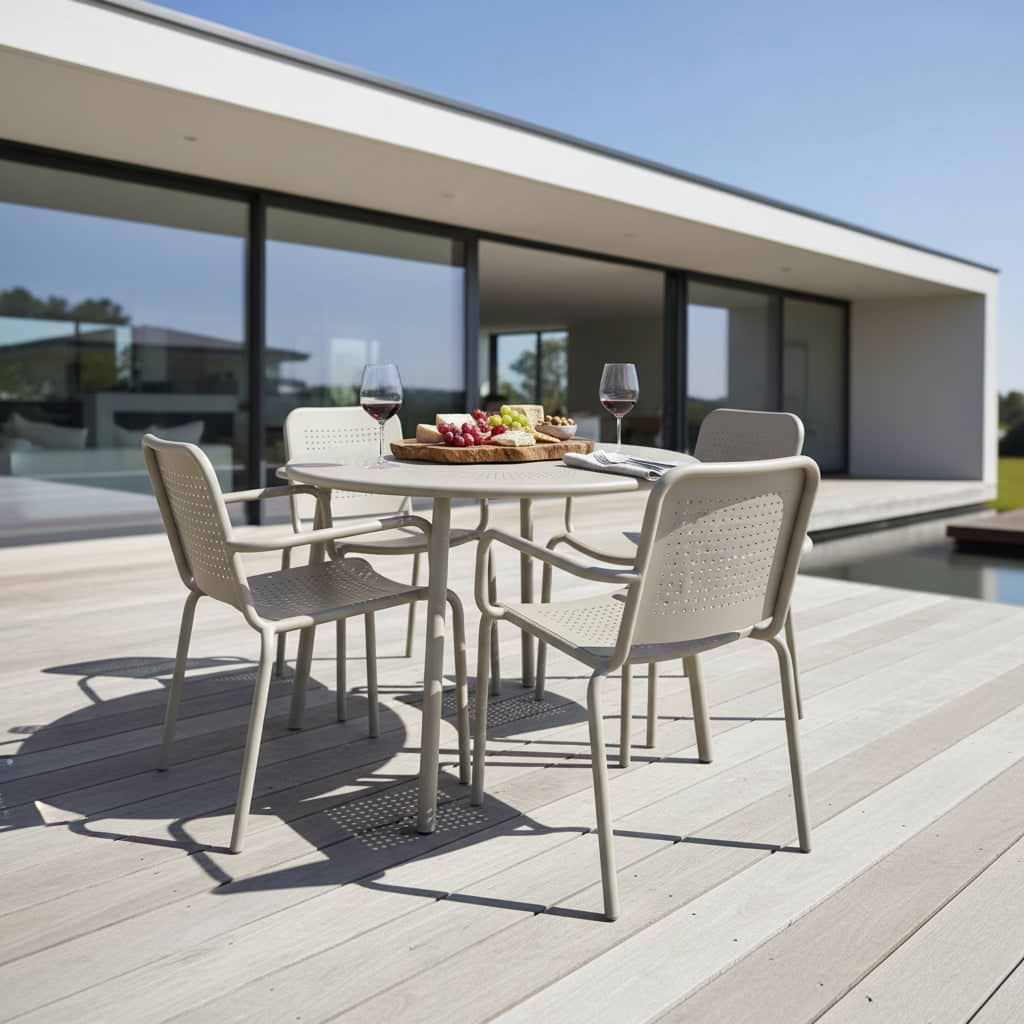 Porto 4 Seater Round Dining Set