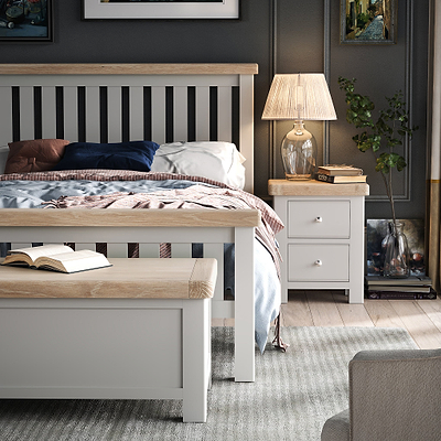 Penzance 2 Drawer Bedside Table