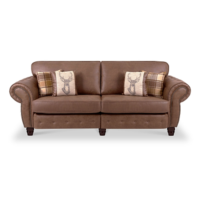 Ashford Faux Leather 4 Seater Sofa