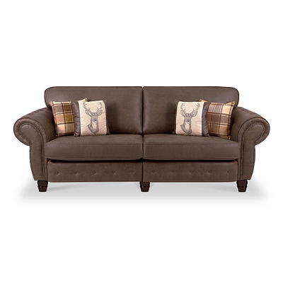 Ashford Faux Leather 4 Seater Sofa