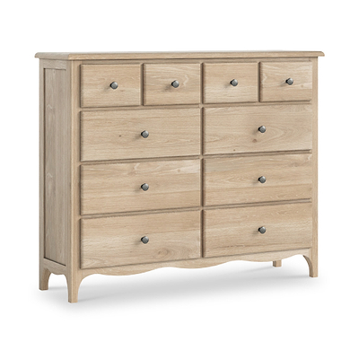 Celine Washed Oak 4 Over 6 Drawer Chest