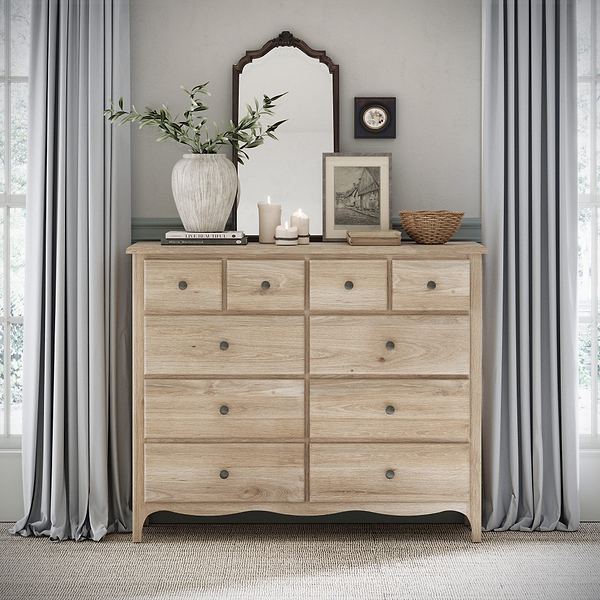 Celine Washed Oak 4 Over 6 Drawer Chest