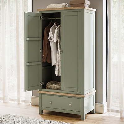 Farro Double Wardrobe with Drawers