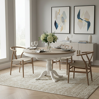Bramley 110-140cm Extendable Round Dining Table